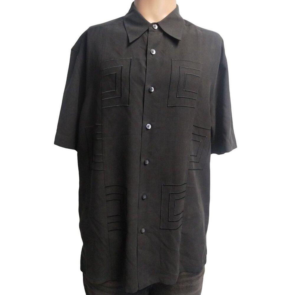Axis Men's Black Dress Shirt Size M SKU 1948